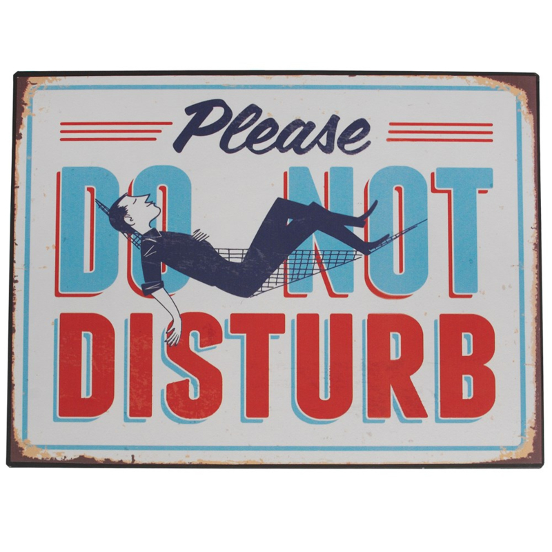 Metalen bord "do not disturb"