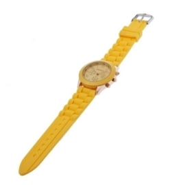 Geneva horloge met siliconen band
