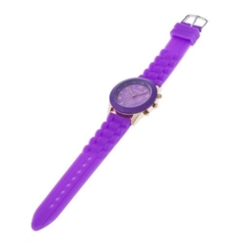 Geneva horloge met siliconen band