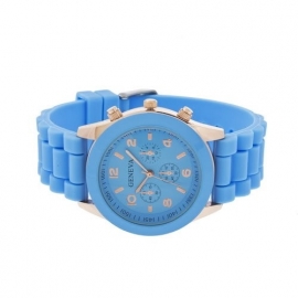Geneva horloge met siliconen band