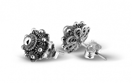 Zeeuwse knop oorbellen in sterling zilver