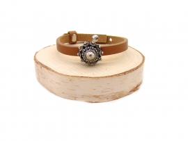 Zeeuwse knop leren armband