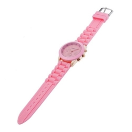 Geneva horloge met siliconen band