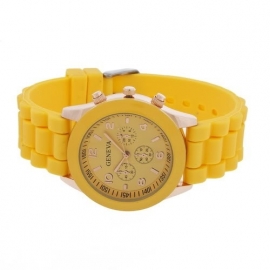 Geneva horloge met siliconen band
