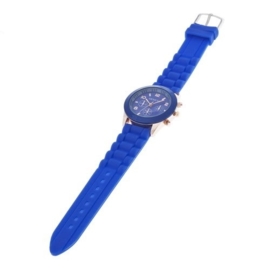 Geneva horloge met siliconen band