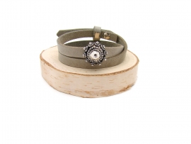 Zeeuwse knop leren armband