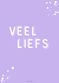 A6 kaart | lila | Veel liefs