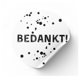 Sticker | bedankt!