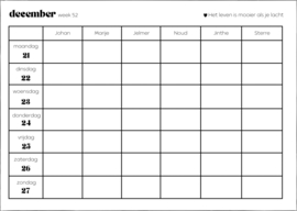 Pré order | 6 pers planner| Nederlands | GEPERSONALISEERD!  | uitlevering 26 oktober
