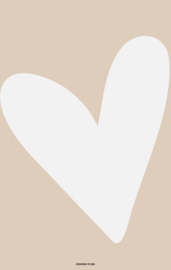 Tuinposter | 60 x 80 cm | hart | beige
