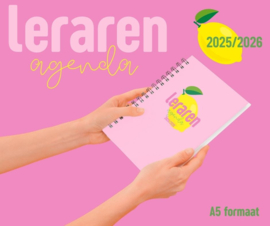 🍋 Lerarenagenda 🍋| 2025/2026 | KLEUR! + gratis 10 bijpassende wenskaarten