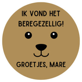 Sticker afscheid gp | cognac | 1