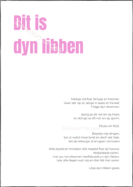 Poster 'dyn libben |  A4