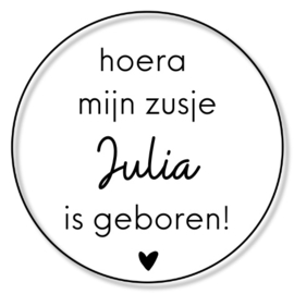 Sticker geboorte  | Mijn zusje is geboren