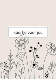 Kaart | A6 | nude april | kaartje voor jou