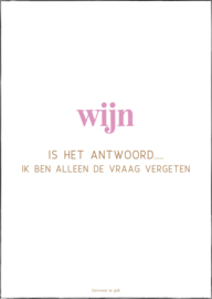 Kaart | A6 | Wijn is het antwoord....
