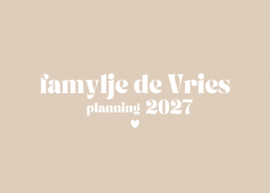 Pré order | 5 pers planner| FRYSK | GEPERSONALISEERD!  | 26 oktober