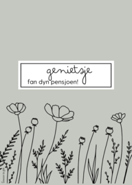 Kaart | A6 | nude april |  Genietsje fan dyn pensjoen!