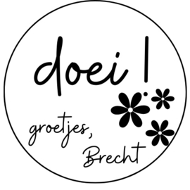 Sticker afscheid gp | wit | 7
