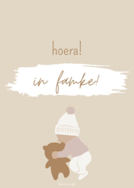 A6 kaart | kaart van de maand januari | hoera in famke!