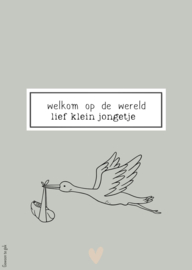 Kaart | A6 | nude april | Welkom op de wereld, lief klein jongetje