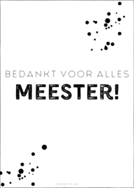 A6 kaart | Bedankt voor alles meester!