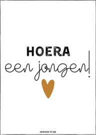 A6 kaart | Hoera, een jongen | congnac