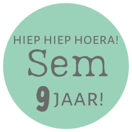 Sticker verjaardag gp | groen | 5