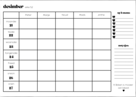 Pré order | 5 pers planner| FRYSK | GEPERSONALISEERD!  | 26 oktober