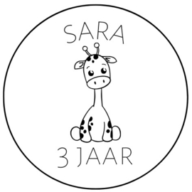 Sticker verjaardag gp | mint | giraffe