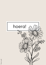 Kaart | A6 | nude april | Hoera!