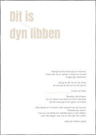 Poster 'dyn libben |  A4
