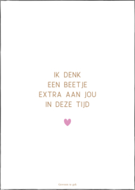 Kaart | A6 | Ik denk een beetje extra aan jou in deze tijd