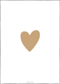 Kaart | a6 | nude | hartje mokka