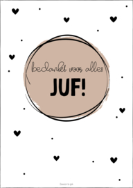 Kaart | Bedankt voor alles, juf! | A6