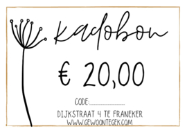 Kadobon € 20