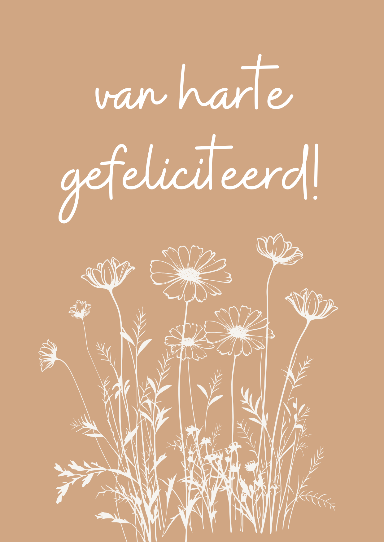 Kaart | A6 | van harte gefeliciteerd