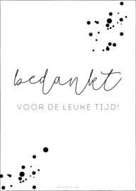 A6 kaart | Bedankt voor de leuke tijd!