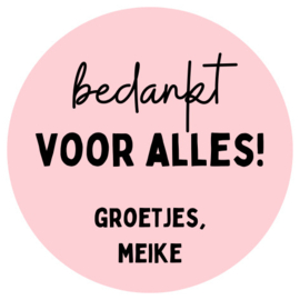 Sticker afscheid gp | roze | 1