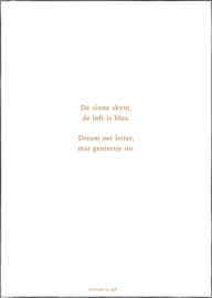 Kaart | A6 | De sinne skynt, de loft is blau
