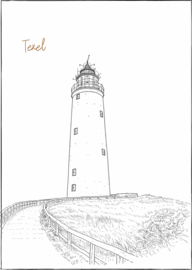 Nederland op kaart | A6 | Texel