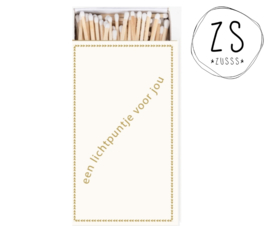 Zusss | lucifers | een lichtpuntje voor jou | wit/zand