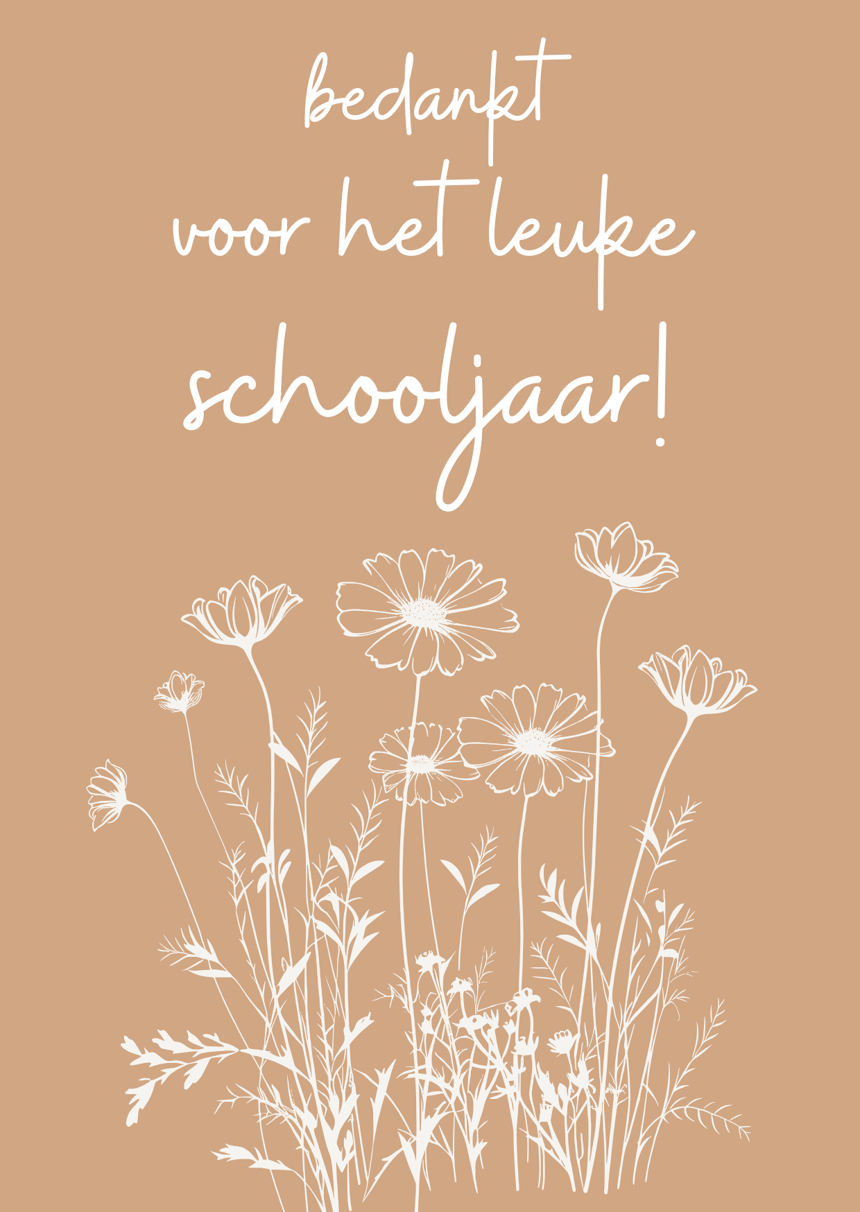 Kaart | A6 | Bedankt voor het leuke schooljaar!