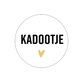 Sticker | kadootje | met gouden hartje