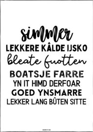 Interieurkaart | simmer | zwart/wit | a6