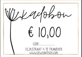 Kadobon € 10
