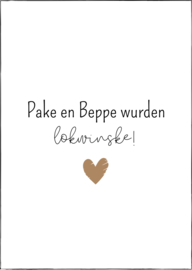 Kaart | A6 |Pake en Beppe wurden, lokwinske!