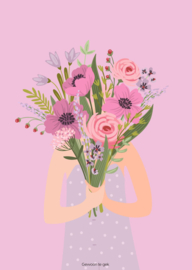 Colourful orange | A6 | flowers | pink (2)