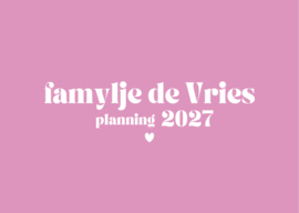 Pré order | 6 pers planner| FRYSK | GEPERSONALISEERD!  | uitlevering 26 oktober
