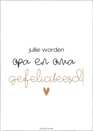 A6 kaart | Jullie worden opa en oma, gefeliciteerd!
